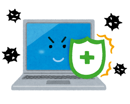 アンチウイルスのイラスト（セキュリティー）