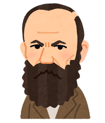 ドストエフスキーの似顔絵イラスト