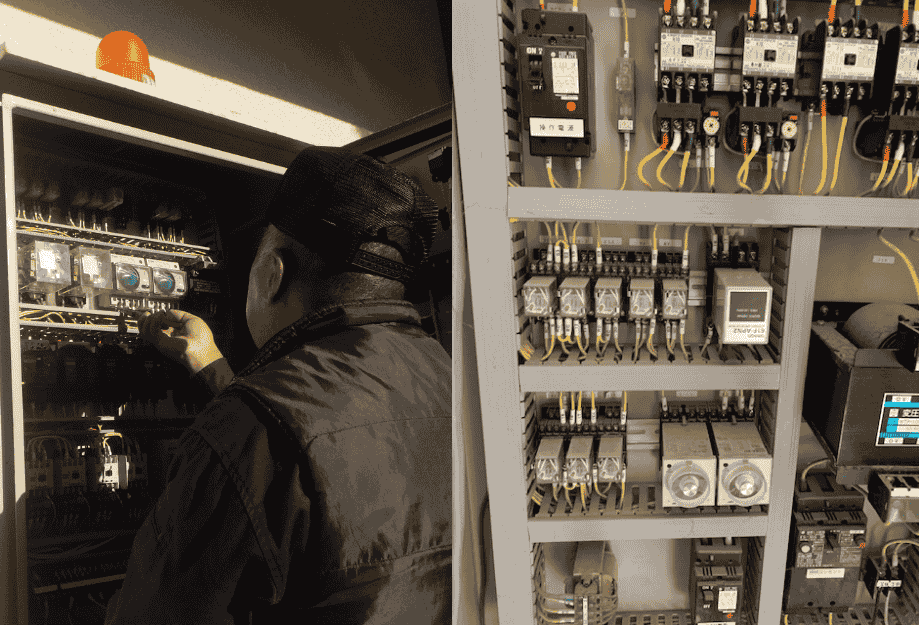 機器の点検作業